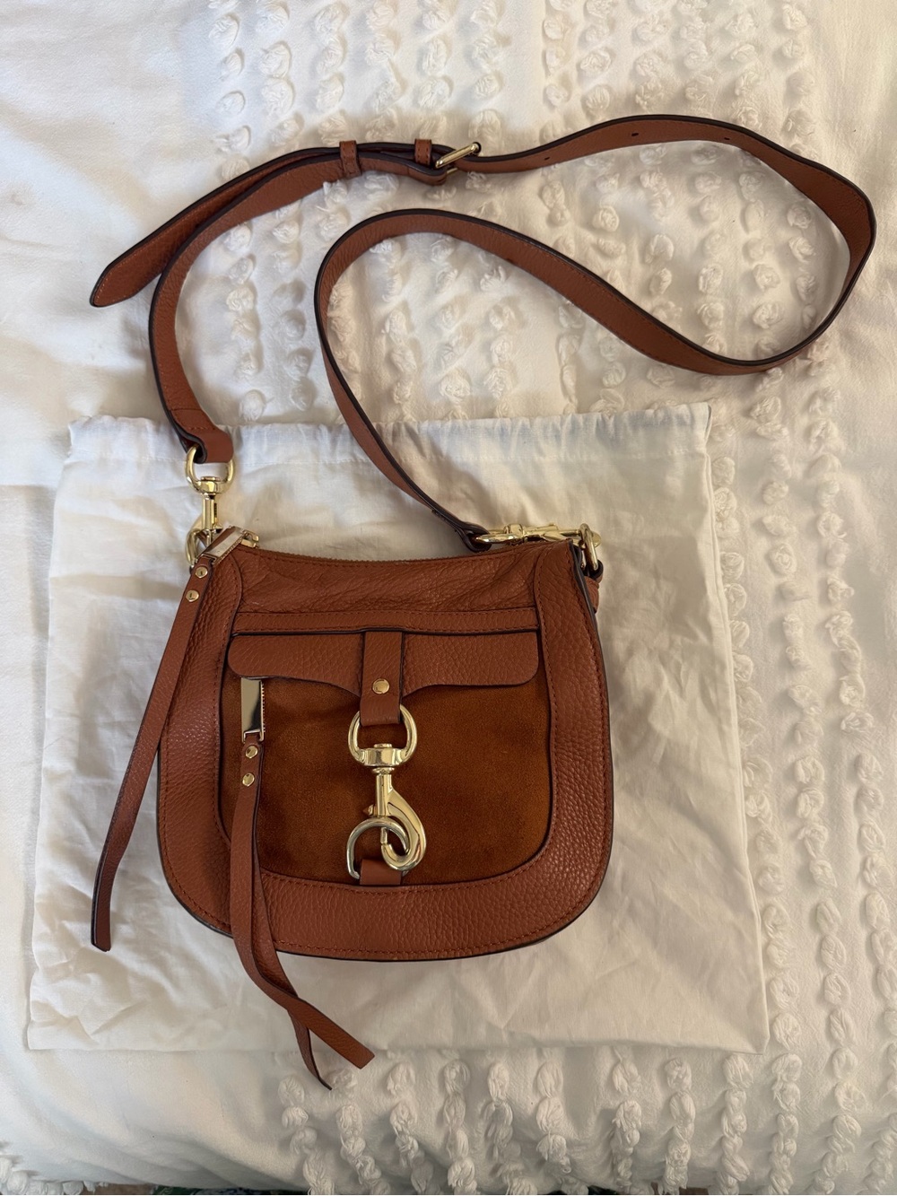 Rebecca Minkoff leather & suede saddle bag